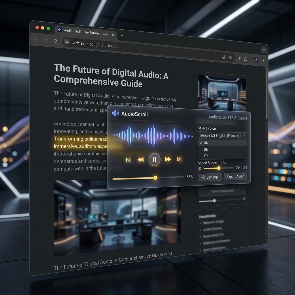 AudioScroll TTS & Export: Engineering a Browser Reader Extension